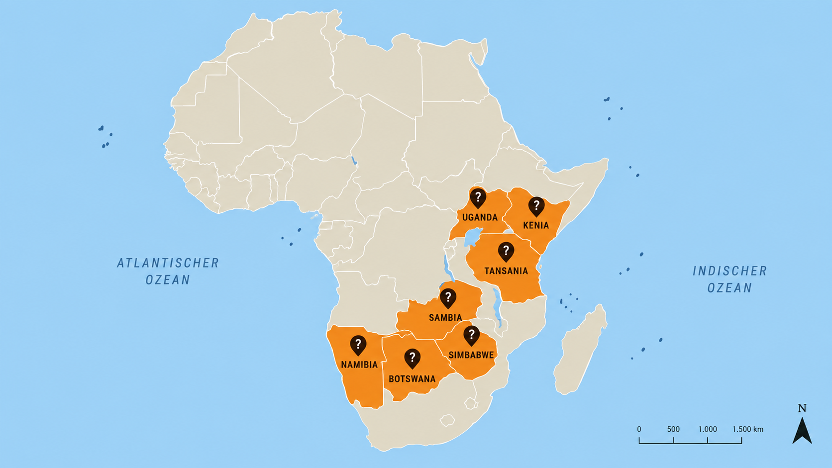 Safariländer in Afrika