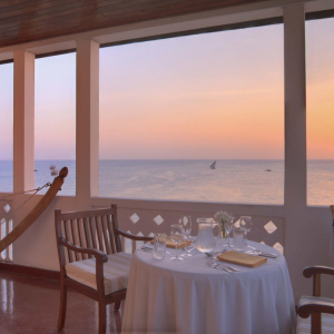 Balkon Abendessen