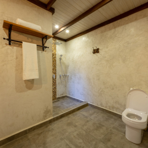 Toilette und Dusche